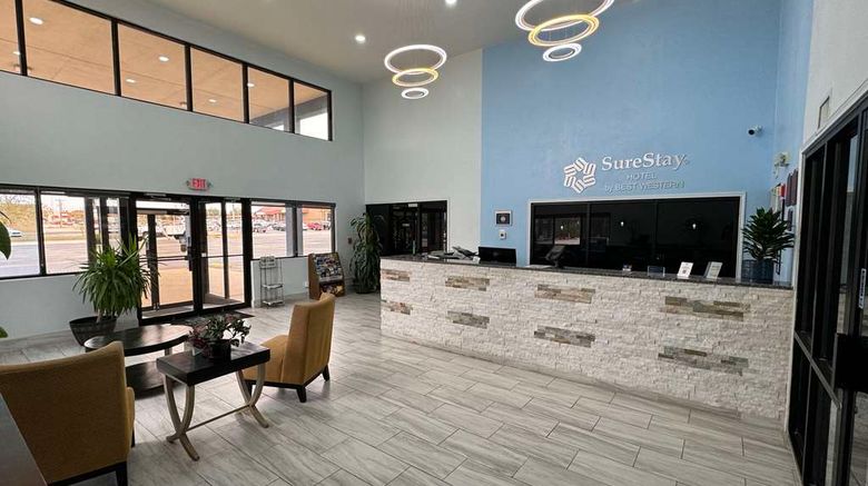 SureStay Hotel by Best Western Childress Lobby. Images powered by <a href="https://iceportal.shijigroup.com" target="_blank" rel="noopener">Ice Portal</a>.