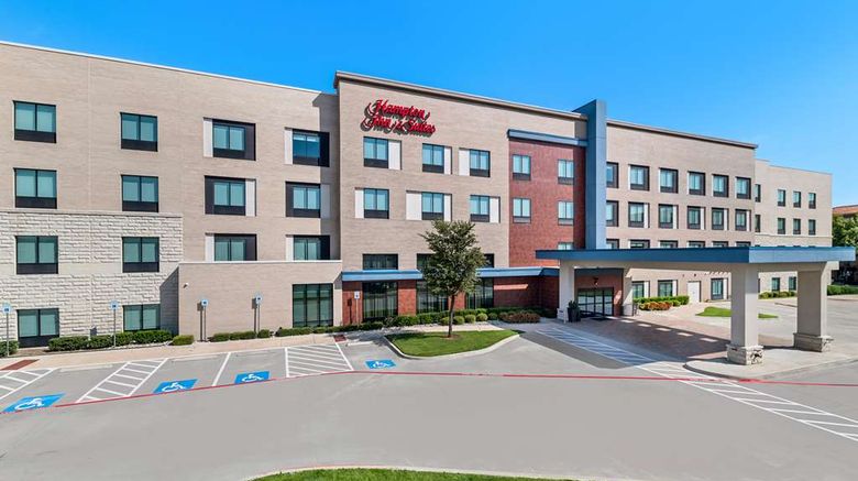 Hampton Inn and Suites Farmers Branch Exterior. Images powered by <a href="https://iceportal.shijigroup.com" target="_blank" rel="noopener">Ice Portal</a>.