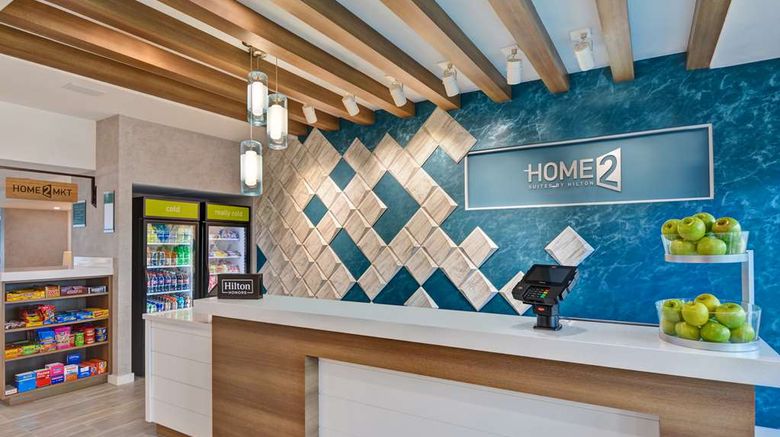 <b>Home2 Suites by Hilton Ormond Beach Lobby</b>. Images powered by <a href="https://iceportal.shijigroup.com/" title="IcePortal" target="_blank">IcePortal</a>.