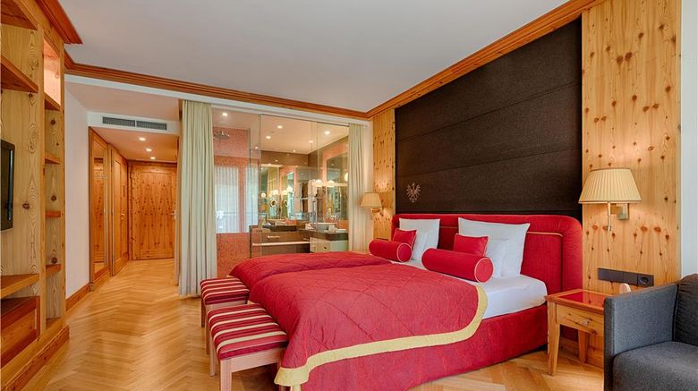 <b>Kempinski Hotel Das Tirol Room</b>. Images powered by <a href="https://iceportal.shijigroup.com/" title="IcePortal" target="_blank">IcePortal</a>.
