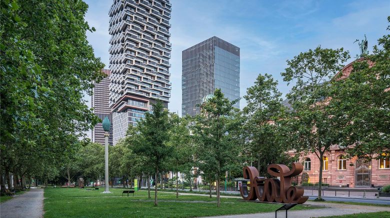 Melia Frankfurt City Exterior. Images powered by <a href="https://iceportal.shijigroup.com" target="_blank" rel="noopener">Ice Portal</a>.