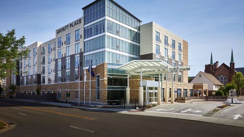 Hyatt Place Evansville Exterior. Images powered by <a href="https://iceportal.shijigroup.com" target="_blank" rel="noopener">Ice Portal</a>.