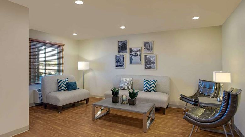 <b>WoodSpring Suites Frederick Lobby</b>. Images powered by <a href="https://iceportal.shijigroup.com/" title="IcePortal" target="_blank">IcePortal</a>.