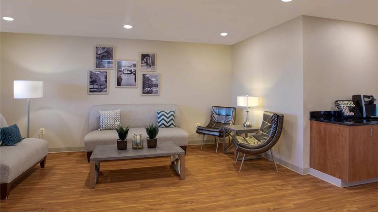 <b>WoodSpring Suites Frederick Lobby</b>. Images powered by <a href="https://iceportal.shijigroup.com/" title="IcePortal" target="_blank">IcePortal</a>.