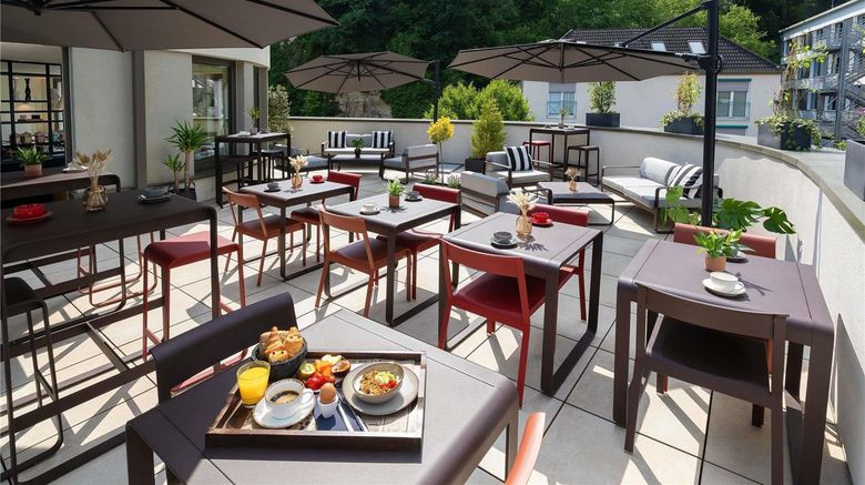 <b>Mercure Luxembourg Off kirchberg Restaurant</b>. Images powered by <a href="https://iceportal.shijigroup.com/" title="IcePortal" target="_blank">IcePortal</a>.