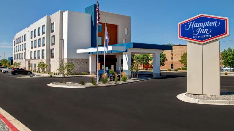 <b>Hampton Inn Santa Fe South Exterior</b>. Images powered by <a href="https://iceportal.shijigroup.com/" title="IcePortal" target="_blank">IcePortal</a>.