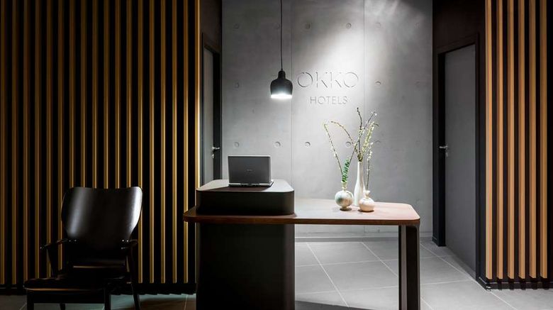 OKKO Hotels Nantes Chateau Lobby. Images powered by <a href="https://iceportal.shijigroup.com" target="_blank" rel="noopener">Ice Portal</a>.