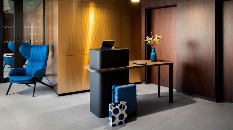 <b>OKKO Hotels Cannes Centre Lobby</b>. Images powered by <a href="https://iceportal.shijigroup.com/" title="IcePortal" target="_blank">IcePortal</a>.