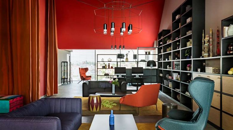 <b>OKKO Hotels Bayonne Centre Lobby</b>. Images powered by <a href="https://iceportal.shijigroup.com/" title="IcePortal" target="_blank">IcePortal</a>.
