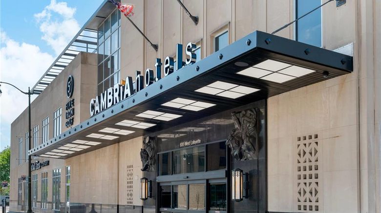 Cambria Hotel Detroit Downtown Exterior. Images powered by <a href="https://iceportal.shijigroup.com" target="_blank" rel="noopener">Ice Portal</a>.
