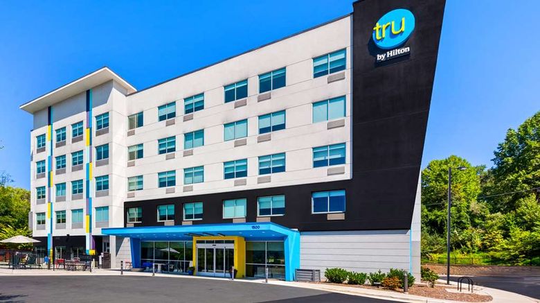 Tru by Hilton Asheville East Exterior. Images powered by <a href="https://iceportal.shijigroup.com" target="_blank" rel="noopener">Ice Portal</a>.