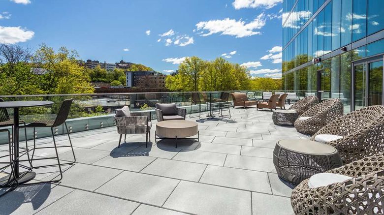 <b>Hilton Garden Inn Boston Brookline Exterior</b>. Images powered by <a href="https://iceportal.shijigroup.com/" title="IcePortal" target="_blank">IcePortal</a>.