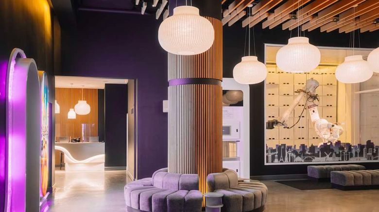 <b>YOTEL New York City Lobby</b>. Images powered by <a href="https://iceportal.shijigroup.com/" title="IcePortal" target="_blank">IcePortal</a>.