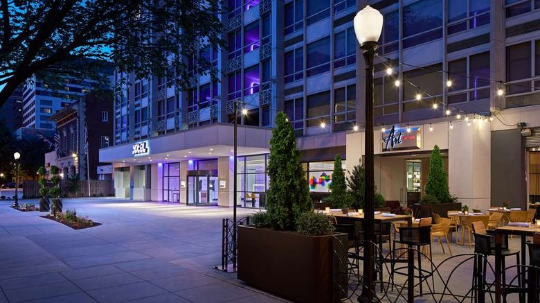 YOTEL Washington DC Exterior. Images powered by <a href="https://iceportal.shijigroup.com" target="_blank" rel="noopener">Ice Portal</a>.