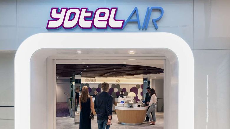 <b>YOTELAIR Singapore Changi Airport Exterior</b>. Images powered by <a href="https://iceportal.shijigroup.com/" title="IcePortal" target="_blank">IcePortal</a>.