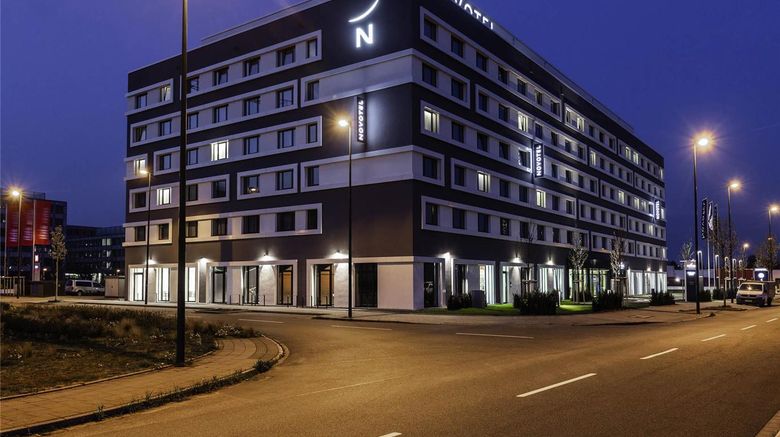 <b>Novotel Duesseldorf Airport Exterior</b>. Images powered by <a href="https://iceportal.shijigroup.com/" title="IcePortal" target="_blank">IcePortal</a>.