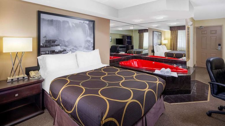 <b>Super 8 by Wyndham Niagara Falls Room</b>. Images powered by <a href="https://iceportal.shijigroup.com/" title="IcePortal" target="_blank">IcePortal</a>.