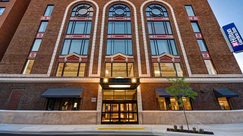 <b>Hilton Garden Inn Kalamazoo Downtown Exterior</b>. Images powered by <a href="https://iceportal.shijigroup.com/" title="IcePortal" target="_blank">IcePortal</a>.