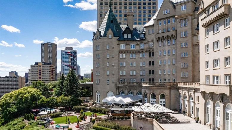<b>The Fairmont Hotel Macdonald Exterior</b>. Images powered by <a href="https://iceportal.shijigroup.com/" title="IcePortal" target="_blank">IcePortal</a>.