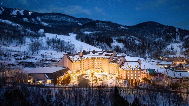 <b>The Fairmont Tremblant Exterior</b>. Images powered by <a href="https://iceportal.shijigroup.com/" title="IcePortal" target="_blank">IcePortal</a>.