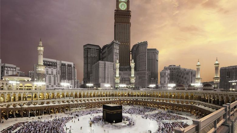 Makkah Clock Royal Tower, Fairmont Hotel Exterior. Images powered by <a href="https://iceportal.shijigroup.com" target="_blank" rel="noopener">Ice Portal</a>.