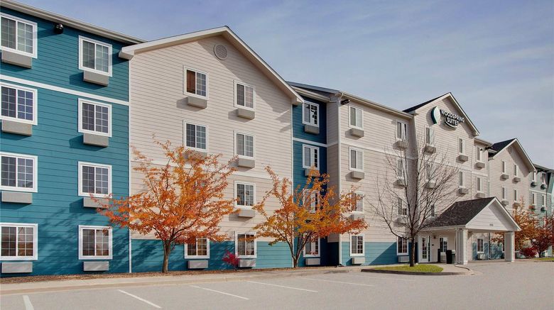 <b>WoodSpring Suites Council Bluffs Exterior</b>. Images powered by <a href="https://iceportal.shijigroup.com/" title="IcePortal" target="_blank">IcePortal</a>.