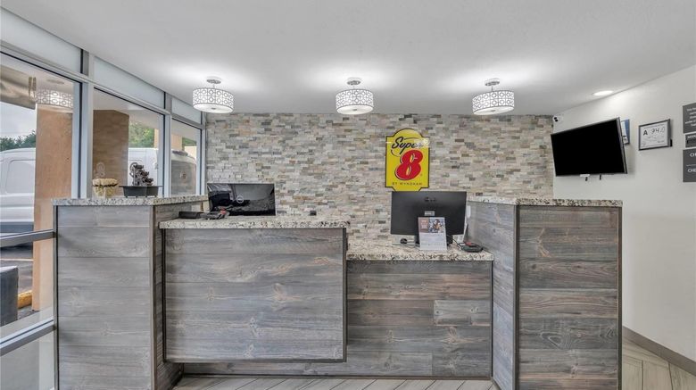<b>Super 8 by Wyndham Morganton Lobby</b>. Images powered by <a href="https://iceportal.shijigroup.com/" title="IcePortal" target="_blank">IcePortal</a>.