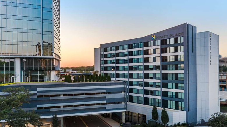 Hyatt Place Atlanta Perimeter Center Exterior. Images powered by <a href="https://iceportal.shijigroup.com" target="_blank" rel="noopener">Ice Portal</a>.