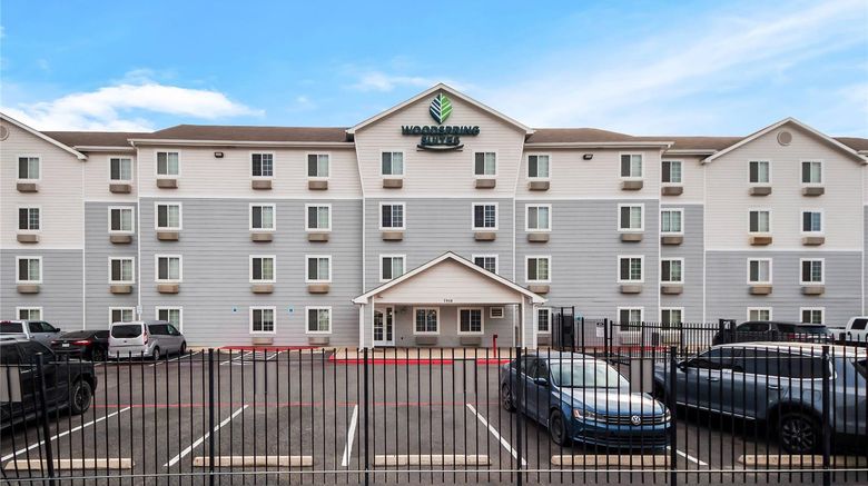 <b>WoodSpring Suites San Antonio South Exterior</b>. Images powered by <a href="https://iceportal.shijigroup.com/" title="IcePortal" target="_blank">IcePortal</a>.