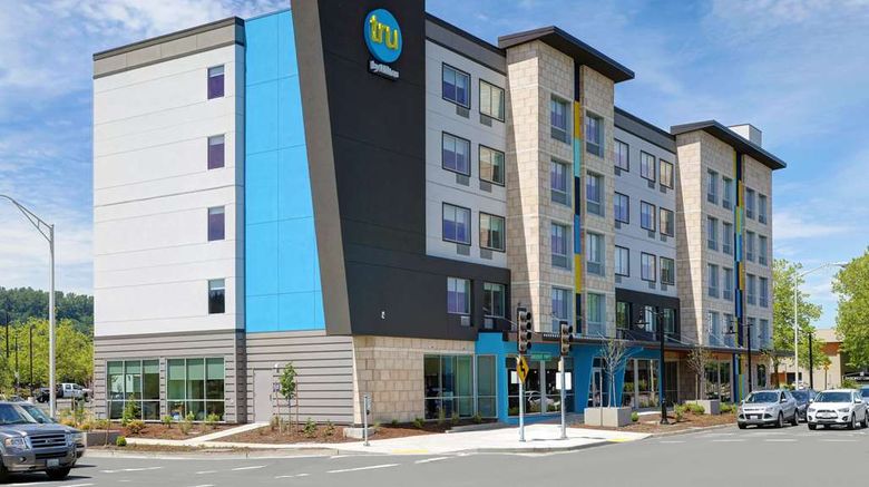 <b>Tru by Hilton Tukwila Seattle Airport Exterior</b>. Images powered by <a href="https://iceportal.shijigroup.com/" title="IcePortal" target="_blank">IcePortal</a>.