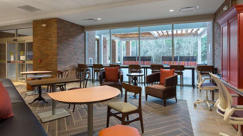 <b>Home2 Suites by Hilton Charlotte Belmont Lobby</b>. Images powered by <a href="https://iceportal.shijigroup.com/" title="IcePortal" target="_blank">IcePortal</a>.