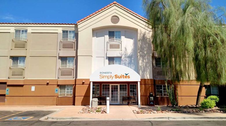 Sonesta Simply Suites Phoenix Tempe Exterior. Images powered by <a href="https://iceportal.shijigroup.com" target="_blank" rel="noopener">Ice Portal</a>.