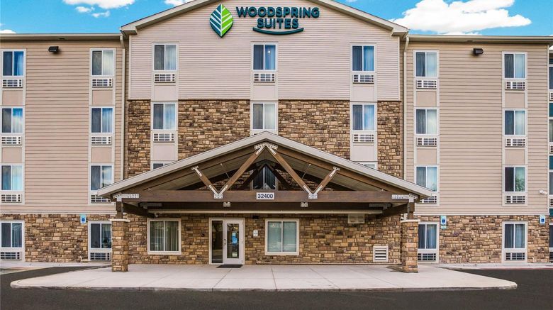WoodSpring Suites Detroit Madison Height Exterior. Images powered by <a href="https://iceportal.shijigroup.com" target="_blank" rel="noopener">Ice Portal</a>.
