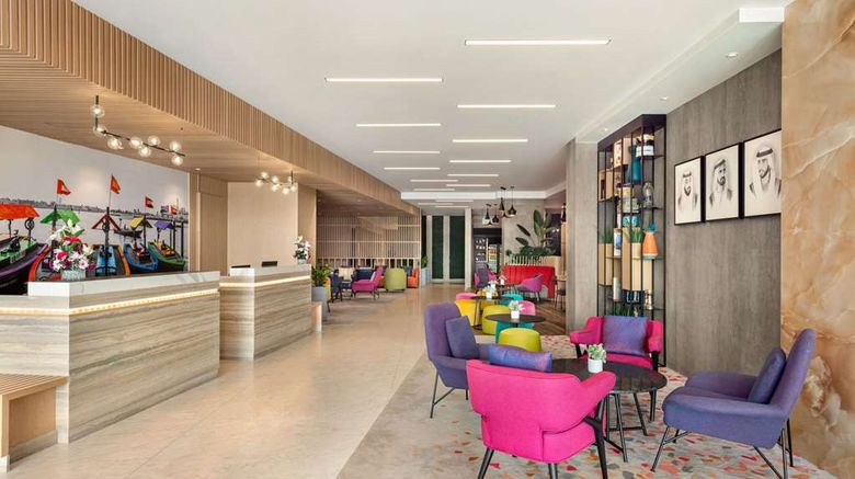 <b>La Quinta by Wyndham Dubai Jumeirah Lobby</b>. Images powered by <a href="https://iceportal.shijigroup.com/" title="IcePortal" target="_blank">IcePortal</a>.