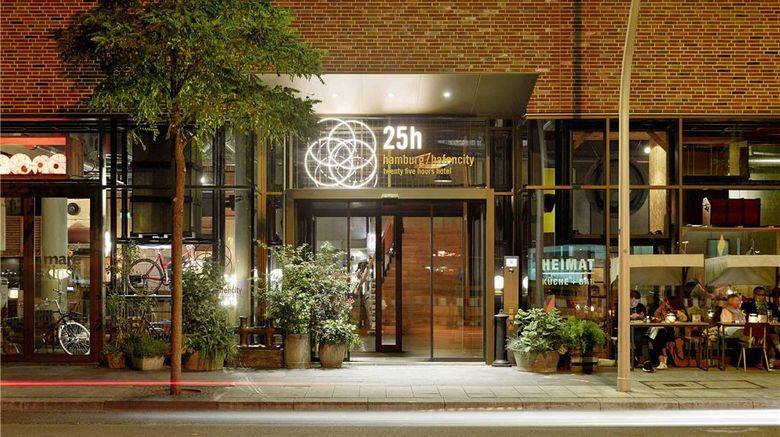 <b>25Hours Hotel Hafencity Exterior</b>. Images powered by <a href="https://iceportal.shijigroup.com/" title="IcePortal" target="_blank">IcePortal</a>.