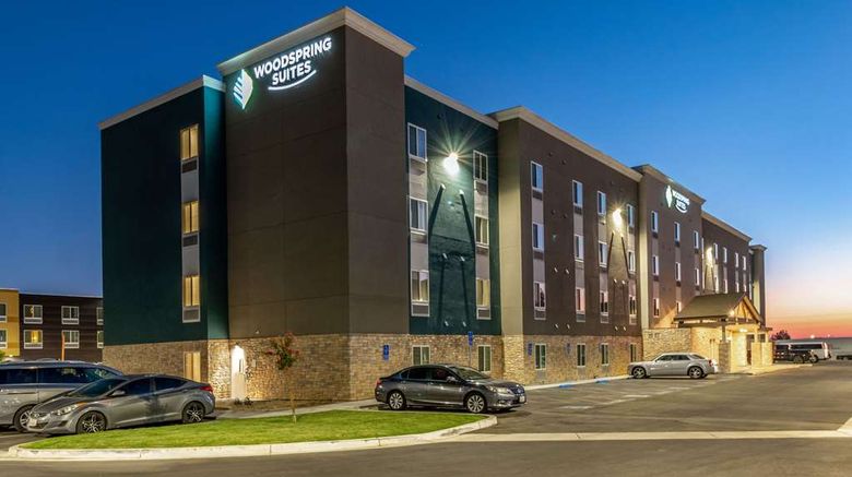 <b>WoodSpring Suites Bakersfield Airport Exterior</b>. Images powered by <a href="https://iceportal.shijigroup.com/" title="IcePortal" target="_blank">IcePortal</a>.