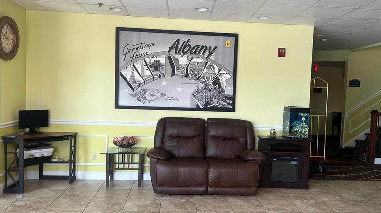 <b>Super 8 by Wyndham Albany Lobby</b>. Images powered by <a href="https://iceportal.shijigroup.com/" title="IcePortal" target="_blank">IcePortal</a>.