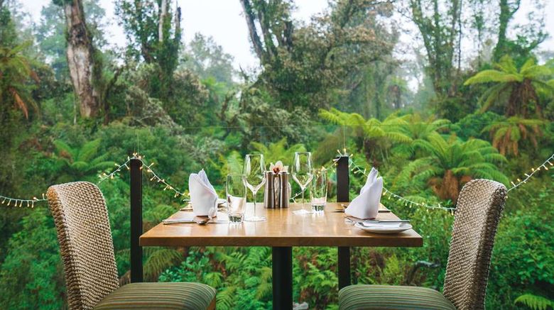<b>Te Waonui Forest Retreat Restaurant</b>. Images powered by <a href="https://iceportal.shijigroup.com/" title="IcePortal" target="_blank">IcePortal</a>.
