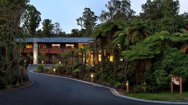 Te Waonui Forest Retreat Exterior. Images powered by <a href="https://iceportal.shijigroup.com" target="_blank" rel="noopener">Ice Portal</a>.
