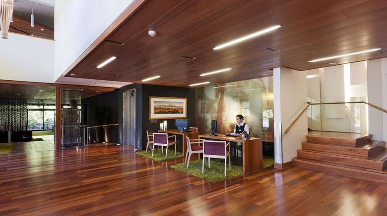 <b>Te Waonui Forest Retreat Lobby</b>. Images powered by <a href="https://iceportal.shijigroup.com/" title="IcePortal" target="_blank">IcePortal</a>.