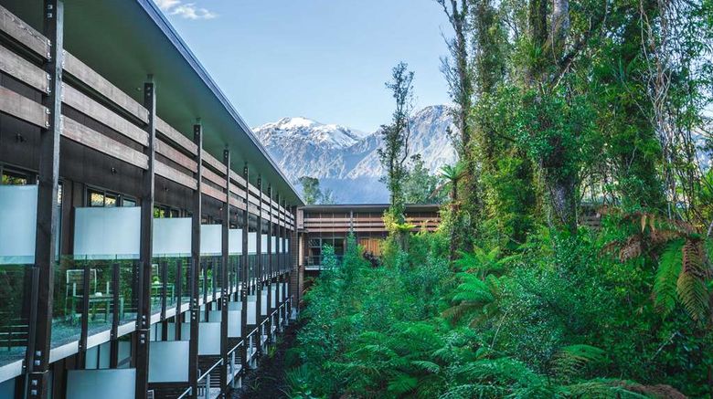 <b>Te Waonui Forest Retreat Exterior</b>. Images powered by <a href="https://iceportal.shijigroup.com/" title="IcePortal" target="_blank">IcePortal</a>.