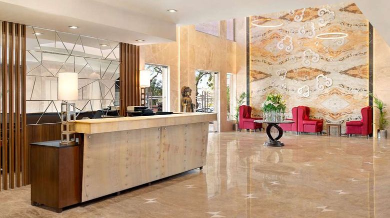 <b>Ramada by Wyndham Jaipur North Lobby</b>. Images powered by <a href="https://iceportal.shijigroup.com/" title="IcePortal" target="_blank">IcePortal</a>.