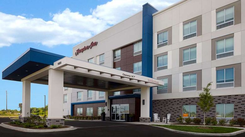 Hampton Inn Crown Point Exterior. Images powered by <a href="https://iceportal.shijigroup.com" target="_blank" rel="noopener">Ice Portal</a>.