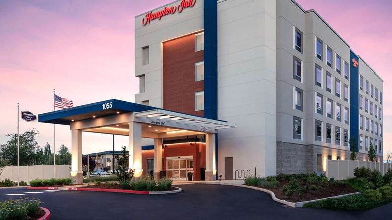 <b>Hampton Inn Bellingham Airport Exterior</b>. Images powered by <a href="https://iceportal.shijigroup.com/" title="IcePortal" target="_blank">IcePortal</a>.