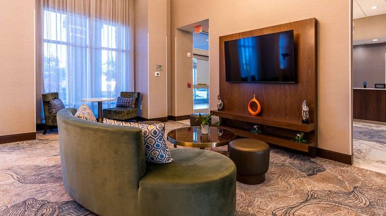 <b>Hampton Inn & Suites Houston Sugar Land Lobby</b>. Images powered by <a href="https://iceportal.shijigroup.com/" title="IcePortal" target="_blank">IcePortal</a>.