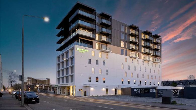 Wyndham Garden Christchurch Exterior. Images powered by <a href="https://iceportal.shijigroup.com" target="_blank" rel="noopener">Ice Portal</a>.
