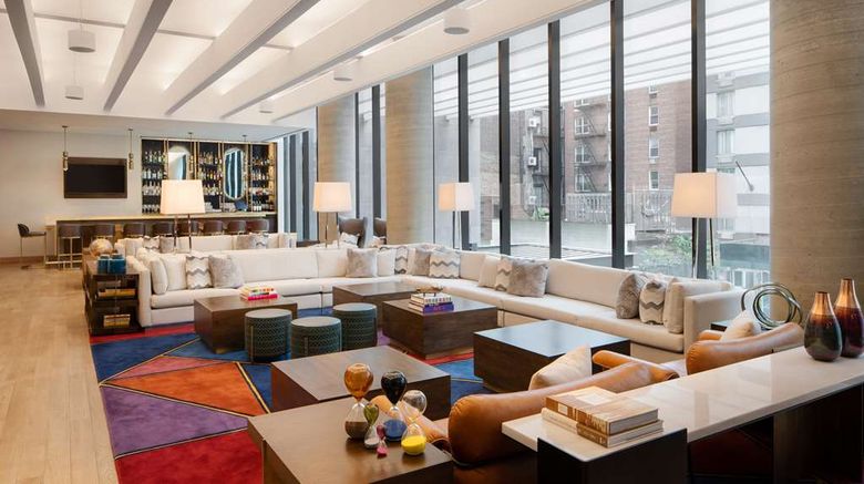 <b>Motto by Hilton New York City Chelsea Lobby</b>. Images powered by <a href="https://iceportal.shijigroup.com/" title="IcePortal" target="_blank">IcePortal</a>.