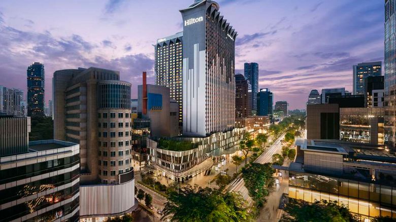 Hilton Singapore Orchard Exterior. Images powered by <a href=https://www.travelweekly-asia.com/Hotels/Singapore-Singapore/