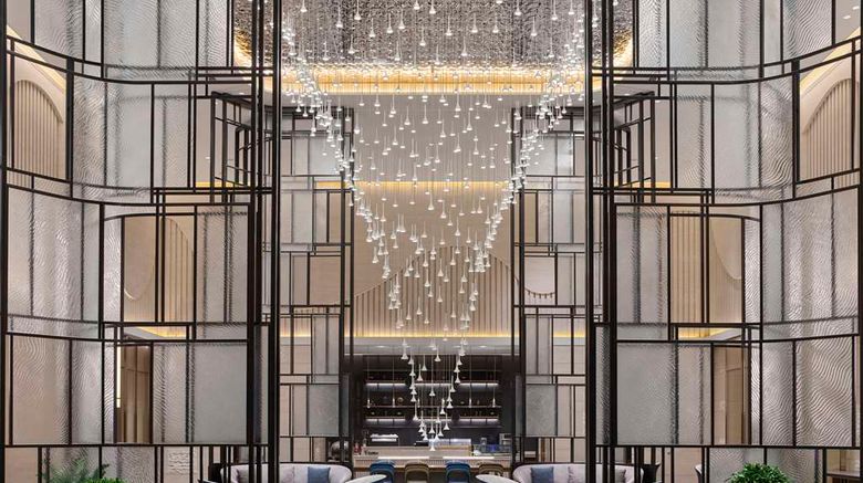 <b>Hilton Lanzhou City Center Lobby</b>. Images powered by <a href="https://iceportal.shijigroup.com/" title="IcePortal" target="_blank">IcePortal</a>.