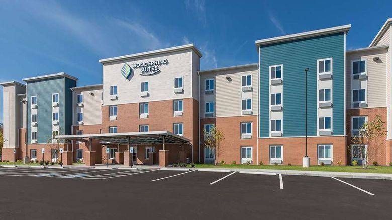 WoodSpring Suites Dayton North Exterior. Images powered by <a href="https://iceportal.shijigroup.com" target="_blank" rel="noopener">Ice Portal</a>.